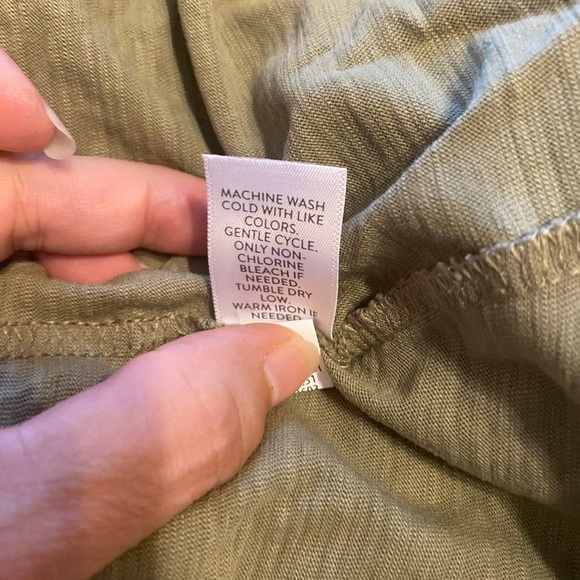 NEW-J. Jill Olive / Sage Green Women's Bohemian Tunic with Embroidery - Picture 9 of 12